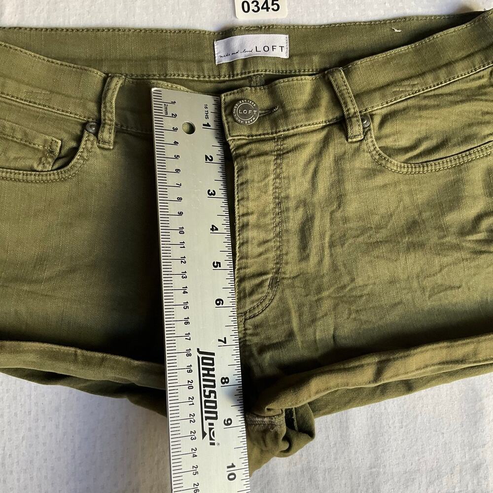 LOFT Women Summer Jeans Shorts Denim size 31, Green - Picture 4 of 10